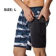 thumbnail image 2 of Men's Swim Trunks with Compression Liner 15 Inch Inseam Quick Dry Swim Shorts,, 2 of 6
