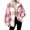 Pink, variant on Fashion Plaid Botton Jackets for Womens 2024 Plus Size Straight Cardigan Button Pocket Coat