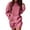 Pink, variant on Hoodie Dress for Women 2025 Fall Winter Long Sleeve Casual Plain Hooded Sweatshirt with Pockets Pullover Tops