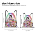 thumbnail image 2 of Qekee Moriah Elizabeth Print Sports Backpack,Foldable Day Pack,Waterproof Drawstring Bags for Sports, Gym, and Travel-Small, 2 of 6