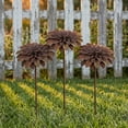 thumbnail image 3 of KGJQ Rustic Metal Flower Garden Stakes, Large Rusted Iron Flower Yard Art, 19.39 Inch Weather-Resistant Outdoor Decoration for Lawns Patio Pathway Farmhouse Ornament, 3 of 6