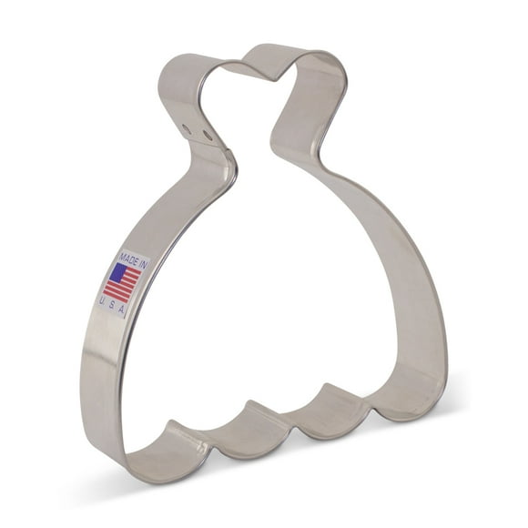 Wedding Dress Cookie Cutter - 4 x 3 3/4""