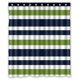 thumbnail image 1 of Cortina de ducha ABPHQTO poliéster impermeable rayas azul marino verde blanco 152x180 cm, 1 of 1