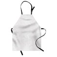 thumbnail image 1 of Geometric Apron, Baroque Ethnic Victorian Related Floral Vintage Rococo Damask Plants Pattern, Unisex Kitchen Bib with Adjustable Neck for Cooking Gardening, Adult Size, Grey and White, by Ambesonne, 1 of 4
