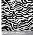thumbnail image 1 of Soimoi Black Cotton Voile Fabric Wild Animal Skin Printed Craft Fabric by The Yard 42 Inch Wide, 1 of 3