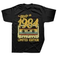 thumbnail image 2 of Funny Made In 1984 Limited Edition Classic T Shirts Summer Graphic Cotton Streetwear Short Sleeve Birthday Gifts T-shirt Men, 2 of 24
