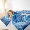 thumbnail image 4 of Homewish Cartoon Princess Queen Comforter Set,Kawaii Snowflake Bedding Sets,Blue White Bedding Comforter Set For Girls Kids,Ultra Soft Home Decor Reversible,3 Pieces, 4 of 8