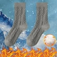 thumbnail image 3 of Uooqdmx Thermal Socks for Women Cold Weather, Thick Crew Socks Women, Fleece Socks, Thick Socks Women, Thermal Stockings for Women, Gray A, 3 of 3