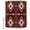 Red, variant on Brown Red Rectangle Shower Curtain Set with Hooks, Tribal Retro Classic Geometric Abstract Water Repellent Shower Curtains for Bathroom Decor Sturdy Shower Curtain, Machine Washable 72x84 Inch
