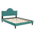 thumbnail image 3 of Modway Soleil Performance Velvet Queen Bed in Teal, 3 of 10