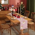 thumbnail image 2 of Newhomestyle Santa Claus Merry Christmas Tree Snowflake Pink Table Runner for Home Dining Party Decor 13x72inch, 2 of 5