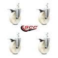 thumbnail image 2 of 5 Inch Nylon Wheel Swivel 3/4 Inch Square Stem Caster Set Total Lock Brake SCC, 2 of 2