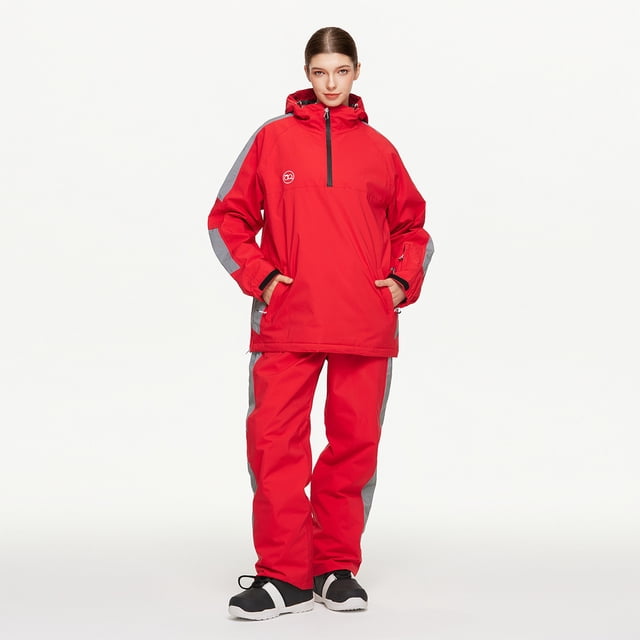 Timegard Combinaison de Ski pour Femmes 2 Pcs Combinaison de Neige Chandails à Capuchon de Planche à Neige Pantalons Ensembles Hiver Imperméable Coupe-Vent Ensembles