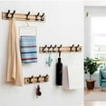 thumbnail image 3 of Wall Racl 3 hooks heavy duty Entryway Shelf 5 Hooks Wood, 3 of 8