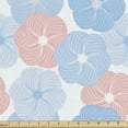 thumbnail image 1 of Floral Fabric by the Yard, Abstract Soft Pastel Colored Blooming Spring Flowers on Plain Backdrop, Decorative Upholstery Fabric for Chairs & Home Accents, White Pale Blue Rose by Ambesonne, 1 of 5