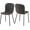 Dark Grey - 2PCS, variant on NORDICANA Set of 4 Upholstered Dining Chairs, Vintage Home Kitchen Chairs Faux Leather PU, Modern Mid-Centuray Accent Chairs with Metal Legs for Vanity