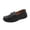 Black, variant on Willtoo Womens Wide Toe Loafers Slip On Casual Platform Walking Shoes Metal Buckle Lightweight Comfort Daily Work Loafers