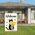 thumbnail image 3 of Welcome Cat With Daisies And Butterflies Garden Flag For Home Outdoor Garden Yard Decor 12x18 Inch, 3 of 5