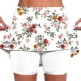 thumbnail image 3 of TaTaai Women High Waist Printed Yoga Shorts Skinny Jogger Skort with Pockets Polyester Soft Stretchy Breathable Summer Daily Casual Outdoor Wear Gift, 3 of 5
