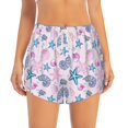 thumbnail image 2 of Picia Sea Shells 3 Pattern Women's 2 in 1 Athletic Running Shorts High Waisted Workout Casual Gym Sweat Shorts with Comfy Liner Zipper Pockets-X-Large, 2 of 9
