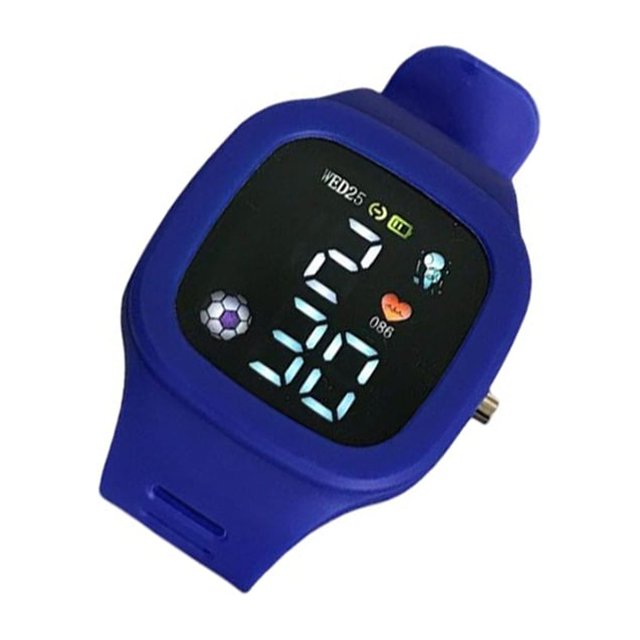 Bearachild Reloj de LED para niños Pantalla táctil de moda Utilidades de tiempo para interiores al aire libre Relojes electrónicos ajustables Electrónica Azul