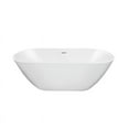 thumbnail image 3 of Clovis 60x28.74" High Gloss Modern Acrylic Plastic Freestanding Bathtub in White, 3 of 7