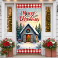 thumbnail image 5 of Decorative Christmas Banner Festive Theme Holiday Decoration Winter Scene Merry Christmas for Holiday Celebration Indoor Decoration Winter Party, 5 of 9