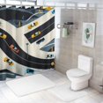 thumbnail image 7 of Orinice Cars Bathroom Decor Set Colorful Luxurious Graphic Print Polyester Fabric Shower Curtain Decoration with Hooks 36x72, 7 of 7