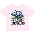 thumbnail image 3 of Inktastic Girl Dinosaur I Love Dinosaurs Girls Toddler T-Shirt, 3 of 5