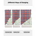 thumbnail image 4 of Orange Blue Swag Valances for Windows, British Style Buffalo Plaid Lattice Rod Pocket Sheer Valances for Small Windows, Swag Toppers Light Filtering for Kitchen Living Room 2 Panels 36''x36'', 4 of 6