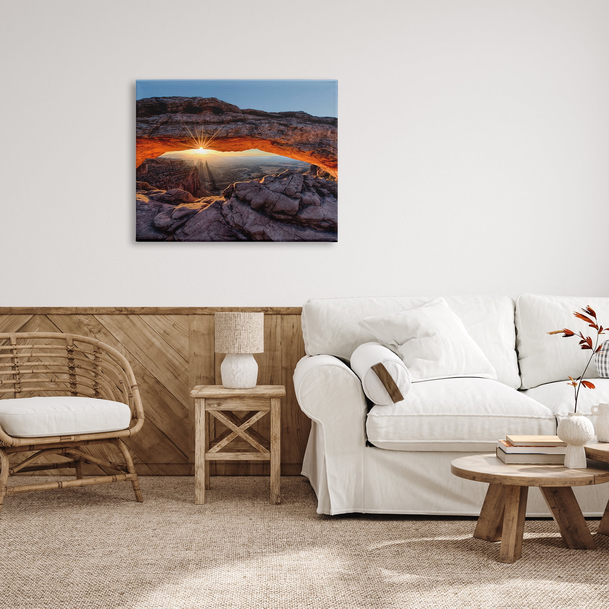 Stupell Industries Desert Mesa Arch Landscape Nature Photography Gallery Wrapped Canvas Print Wall Art, 40 x 30