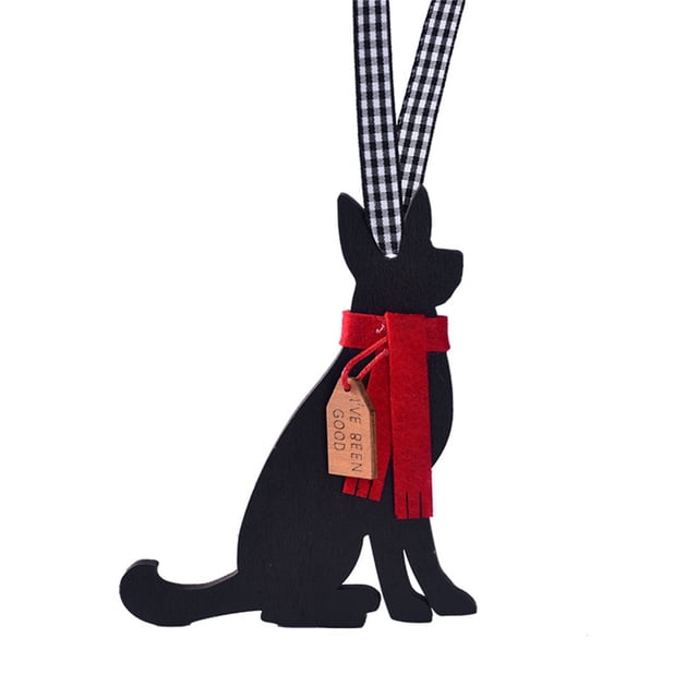 Colgante de Madera con Forma de Perrito, Adorno Navideño para El Árbol de Navidad | Regalo Conmemorativo Único | Ideal para Mamá, Papá, Abuelos y Recién Casados | 1 Adorno para El Árbol de Navidad