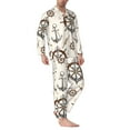thumbnail image 2 of Yiaed Anchor with Rope Print Men’s Pajamas Set - Long Sleeve Button Down Sleep Shirt and Pajama Bottoms Sleepwear Set Mens Pjs Sets Men's Pajama Bottoms-Large, 2 of 7