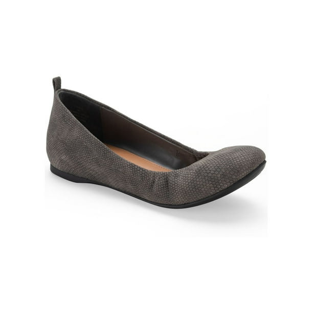 Style Co. Style Company Womens Gray Scale Padded Hidden Heel Vinniee Round Toe Wedge Slip On Ballet Flats 7 M Grey 7