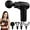 Black, variant on Mini Percussion Massage Gun, Portable Deep Tissue Muscle Massager with 4 Heads & 6 Speeds for Full Body Relaxation, USB-C Rechargeable