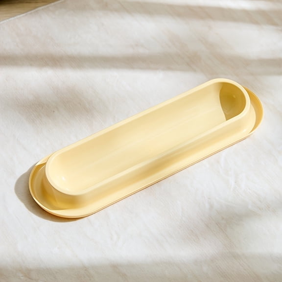 Rdausd Extra Long Pet Feeding Bowl for Multiple Cats, Anti-Ant Raised Trough Food Water Dish, Shallow Long Cat Bowl for Kittens Puppies Small Pets, Non-Slip Feeding Station