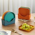 thumbnail image 3 of NIBOLOG 6-Inch Dinner Plate Food-grade Stackable Plastic Round Serving Dishes for Kitchen, 3 of 8