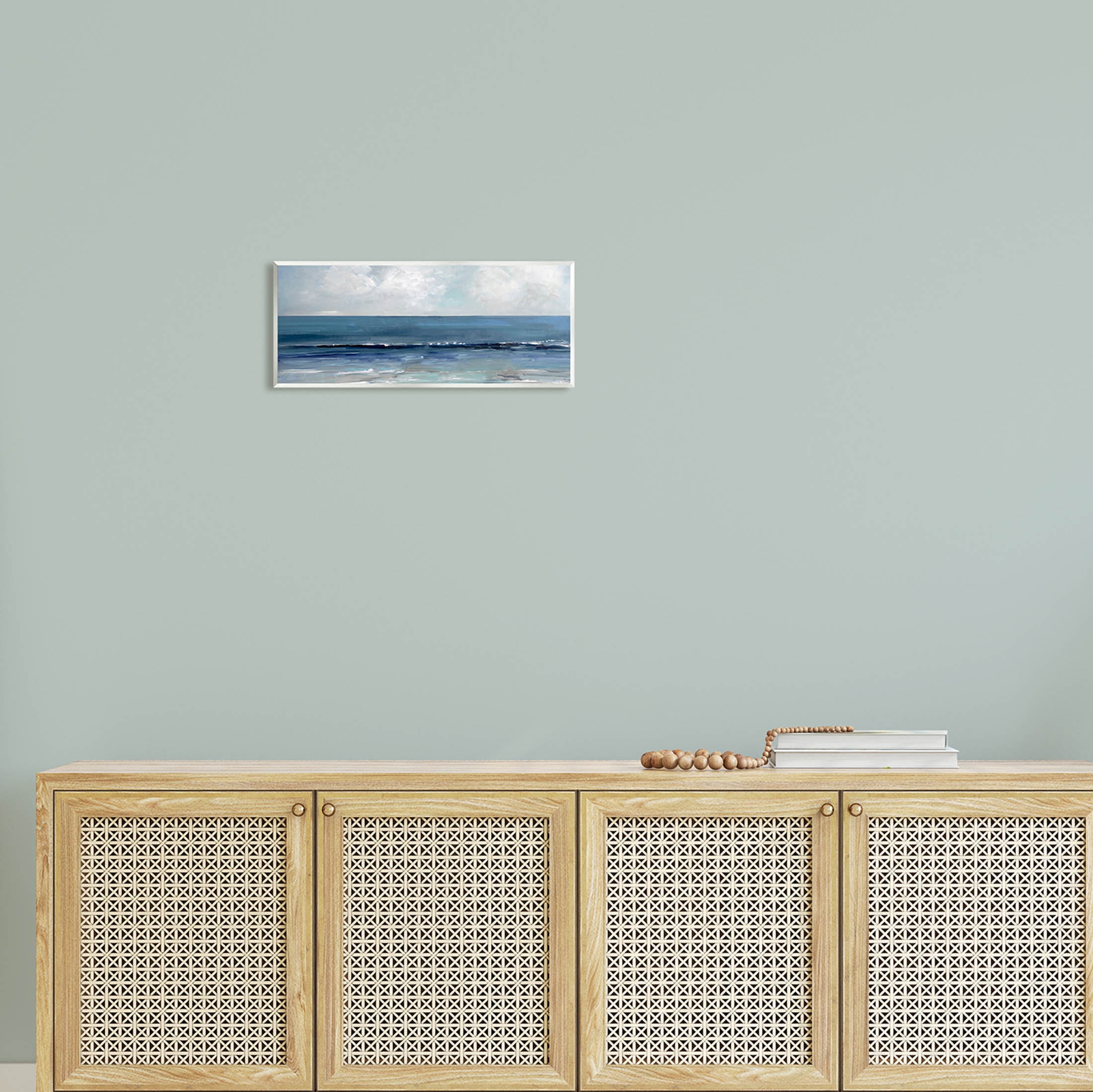 Stupell Industries Cloudy Ocean Waves Horizon Painting Unframed Art Print Wall Art, Design by Sally Swatland