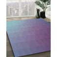 thumbnail image 3 of Ahgly Company Tapis d'Intérieur Lavables en Machine, Ronds de Transition, Bleu-Violet Clair, Ronds de 4', 3 of 7