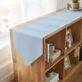 thumbnail image 4 of Sky Blue Table Runner Linen Burlap Table Runner 36 Inches Small Modern Solid Textured Minimalist Dresser Scarves for Kitchen Island Coffee Dining Room Party Wedding Banquet Holiday Decoration 13"x36", 4 of 8