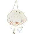 thumbnail image 2 of Earring Holder Organizer Wall Jewelry Organizer Cloud Earring Hanging Necklace Bracelet Display Stand with 10 Hooks Decorative Cloud Organizer, 2 of 6