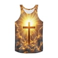 thumbnail image 5 of SGFCWSX Mens Tank Tops Graphic Sleeveless Shirts Breathable Lightweight Beachwear for Vacation Casual Wear Gold Size M, 5 of 6