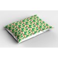 thumbnail image 2 of Ambesonne Succulent Pillow Sham 2 Pack, Desert Cactus and Flowers, 36"x20", Cream Sea Green, 2 of 3