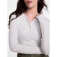 thumbnail image 4 of Scenario Women's and Women's Plus Rib Henley with Long Sleeves, Sizes XS-4X, 4 of 5