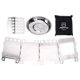 thumbnail image 2 of Wood Stove Portable Foldable Stainless Steel Stove with Alcohol Tray for Camping Picnic Barbecue Hiking, 2 of 5