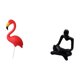 thumbnail image 5 of Estatua de estaca de jardín,Adorno de jardín con forma de flamenco,estaca para césped,patio o porche,Estatua de flamenco,figurita,escultura,playa al aire libre,Figura del pensador, 5 of 8