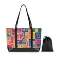 thumbnail image 7 of FORMRS Canvas Laptop Tote Bag for Women with 15.6" Computer Compartments Shoulder Handbag, Art Map, 7 of 7
