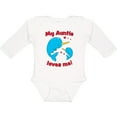 thumbnail image 3 of Inktastic My Auntie Loves Me Narwhal Family Boys or Girls Long Sleeve Baby Bodysuit, 3 of 5