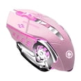 thumbnail image 1 of Mouse gamer inalámbrico recargable Ergonomico 2.4g Bt Dual Modos Raton Eo Safe Imports Rosa, 1 of 5