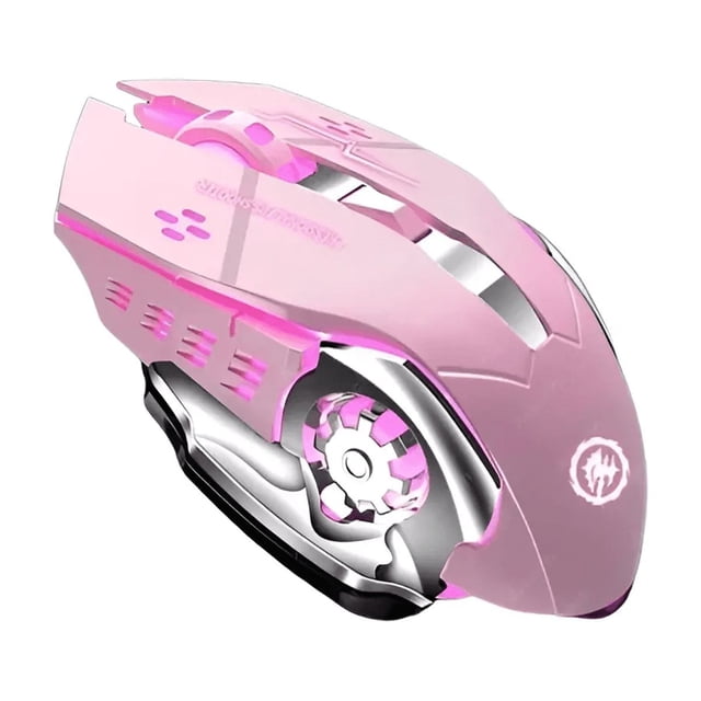 Mouse gamer inalámbrico recargable Ergonomico 2.4g Bt Dual Modos Raton Eo Safe Imports Rosa